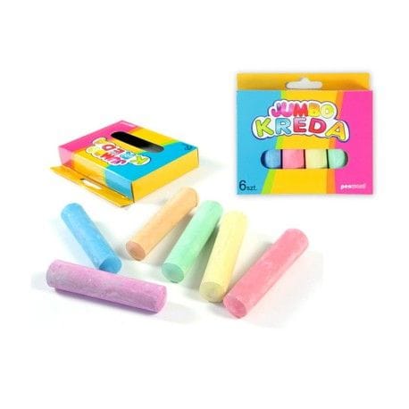 Kreda chodnikowa kolorowa jumbo 6 szt *2526* Kreda chodnikowa kolorowa jumbo 6 szt *2526* - obrazek 1