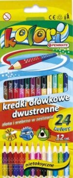 Kredki ołówkowe 12 szt / 24 kolory tt7227 *6494*