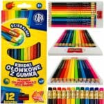 Kredki ołówkowe z gumką 12 kolorów ASTRA, 312119001*8214*