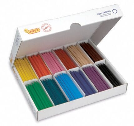 Kredki plastikowe 300 szt sześciokątne 12 kolorów po 25 szt *3124*