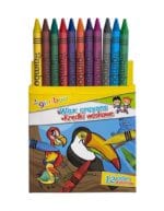 Kredki świecowe woskowe GIMBOO, 12szt., 8mm, mix kolorów 17242529-99 *1045*