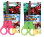 Nożyczki 130 mm z linijką na ostrzu mix kolorów*1826*