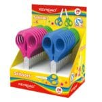 Nożyczki szkolne KEYROAD, 12cm, zaokr., pakowane na displayu, mix kolorów KR971844*2480*