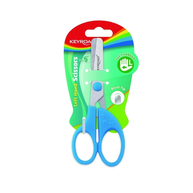 Nożyczki szkolne KEYROAD, 13cm, dla leworęcznych, blister, mix kolorów KR972392 *8800* - obrazek 1