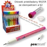 OŁÓWEK PRZEKŁADANY 1 szt ZE STEMPELKIEM MIX KOLORÓW 9925R*7239*