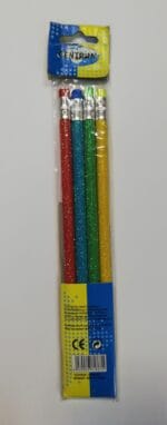 Ołówki brokat 4szt HB *1867* - obrazek 2