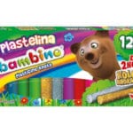 BAMBINO Plastelina 12 kolorów St.Majewski złota i srebrna z brokatem*1710*