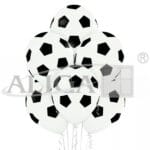 Balony Football kolor biało-czarye 6szt /30cm BN06-598 *1338*