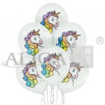 Balony Jednorożec nadruk 6szt/30cm BN06-365 *1376*
