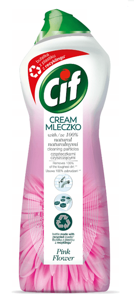 CIF Mleczko czyszczące 780ml Pink mikrokryształki*9828* CIF Mleczko czyszczące 780ml Pink mikrokryształki*9828* - obrazek 1