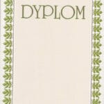 DYPLOMY WZÓR ZIELONE LISTKI/ECRU TŁO A4 10SZT*4012*