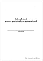 DZIENNIK ZAJĘĆ POMOCY PSYCHOLOGICZNO-PEDAGOGICZNEJ (oprawa kartonowa, 108 stron, A4)