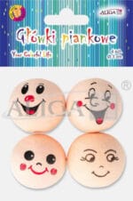 GŁÓWKI PIANKOWE OP. 4 szt MIX 3 cm PJG3812*3812*
