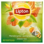 Herbata LIPTON PIRAMID GREEN TEA 20t zielona mandarynka pomarańcza*1906*