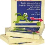 KARTECZKI/NOTES SAMOPRZYLEPNY ŻÓŁTY 75X75mm *0231*