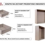 Koszyk tekturowy kwadratowy DUŻY 265x80mm*2073*