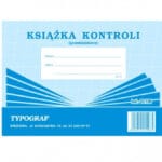 Książka kontroli (przedsiębiorcy) Format A5, papier offsetowy 16 kartek, Typograf ind. 02106