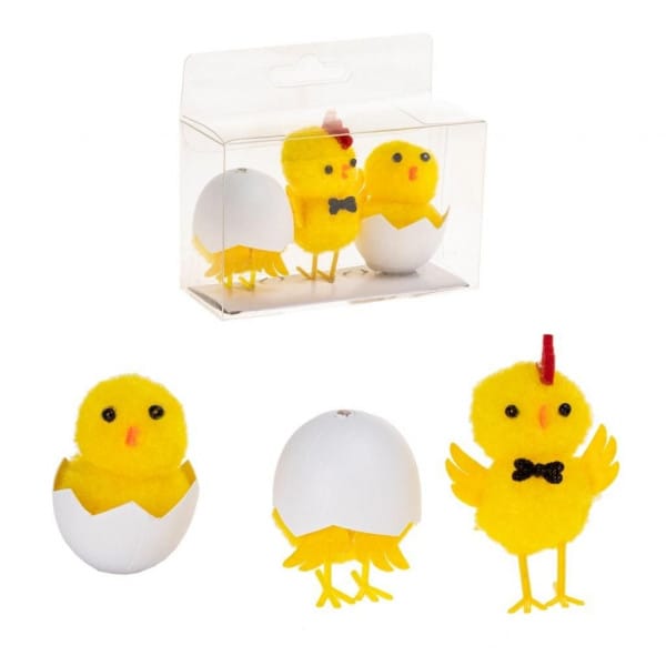 Kurczaki w skorupce 3 szt rozmiar-4,5-6x3 cm SKE6 *7555* Kurczaki w skorupce 3 szt rozmiar:4,5-6x3 cm SKE6 *7555* - obrazek 1