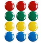 Magnesy na tablicę lub lodówkę mix kolorów MG-6059 śr.2cm 12szt *6059*