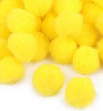 POMPONY ŻÓŁTE 80 SZT POM006 MIX ROZM 1,5-5 CM*4630* - obrazek 2