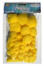 POMPONY ŻÓŁTE 80 SZT POM006 MIX ROZM 1,5-5 CM*4630*