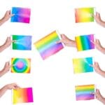 PROMO ZESZYT PAPIERÓW A4 KOLOROWYCH TĘCZOWYCH *0121