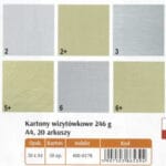 Papier ozdobny, wizytówkowy A4 kremowy w 230g, 20 arkuszy *5394*5236*5001*