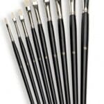 Pędzel szkolny płaski z naturalnego włosia rozmiar12 *8312*