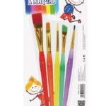 Pędzle szkolne kolorowe GR-FB5, zestaw 5-ciu pędzli, FIORELLO 170-2215 *8948*4374*