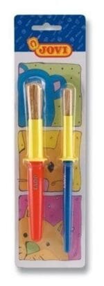 Pędzle szkolne z naturalnego włosia 2 szt na blistrze *8556*