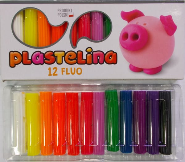 Plastelina 12 kolorów. 10 fluo, 2 pastelowe *0575*2336* Plastelina 12 kolorów. 10 fluo, 2 pastelowe *0575*2336* - obrazek 1