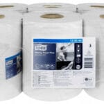 Ręcznik w roli Tork centralnego dozowania maxi, 2 warstwy, kolor biały, dł 125 m. system M2 130044*3