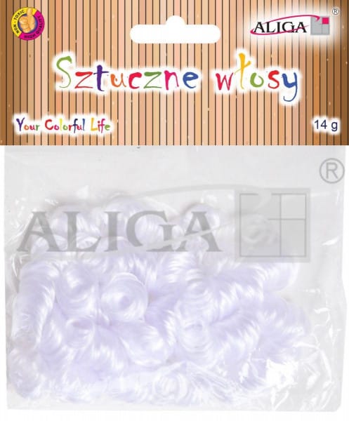 Sztuczne włosy w kolorze białym 14g *7707* Sztuczne włosy w kolorze białym 14g *7707* - obrazek 1