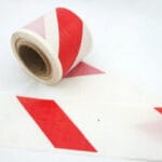 Taśma ostrzegawcza 80mm x 100m biało-czerwona *7625*4693*