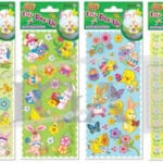 Wielkanocne naklejki do dekoracji, różne wzory 18x25cm NKW-2784