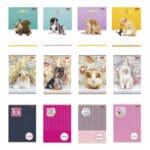 Zeszyt w kratkę 16 kartek. Mix wzorów okładek A5*1423*