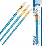 Pędzle płaskie Nr 8 /10 /12 CENTRUM kozie włosie 3szt 27cm*6827*