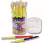 Pędzle szkolne z naturalnego włosia 20 szt w pudełku *6668*