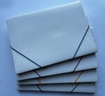 PROMO Teczka kartonowa z kolorową gumką biała przestrzenna A4 *2418*