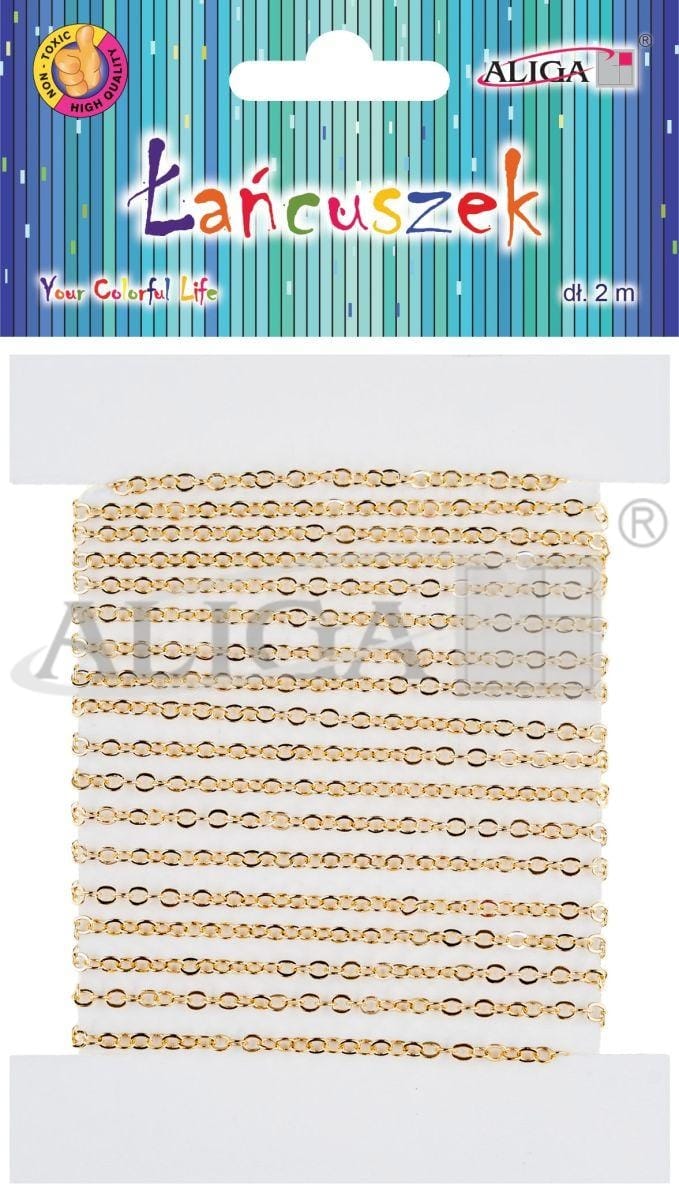 ali3599 Łańcuszek ZWB-3599 w kolorze złotym, rozm. 2,5mm, dł. 2m *3599* - obrazek 1