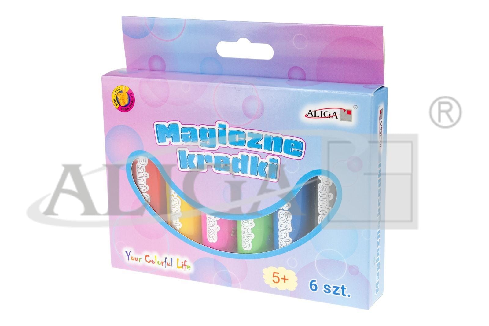 ali7123 Magiczne kredki MK-7123 6szt. podstawowych kolorów *7123* - obrazek 1