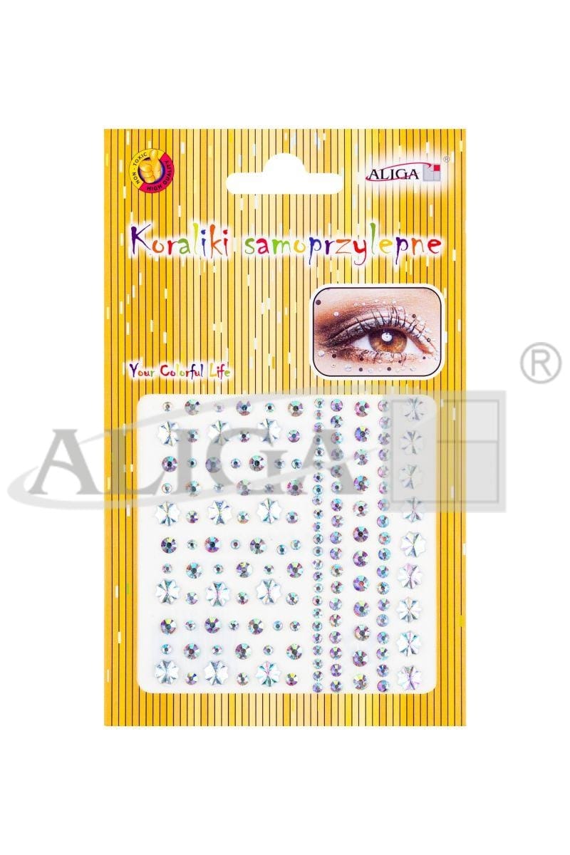 ali7512 Dżety JET-9218 kryształki samoprzylepne, mix wzorów i kolorów, blist. 9x9,5cm *7512* - obrazek 1