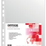 Koszulki na dokumenty OFFICE PRODUCTS, PP, A4, groszkowe, 45mikr., 100szt.