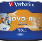 Płyta DVD-R VERBATIM AZO, 4,7GB, prędkość 16x, cake, 50szt., do nadruku