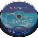 Płyta CD-R VERBATIM, 700MB, prędkość 52x, cake, 10szt., ekstra ochrona