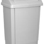 Kosz na śmieci z pokrywą OFFICE PRODUCTS, tworzywo, 25l, szary