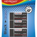 Gumka uniwersalna KEYROAD Black, 3szt., blister, czarna