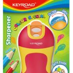 Temperówka KEYROAD Colour Special Soft Touch, plastikowa, podwójna, ostrzenie zaokrąglone, blister, mix kolorów