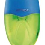 Temperówka KEYROAD Wave, plastikowa, podwójna, z pojemnikiem, pakowane na displayu, mix kolorów