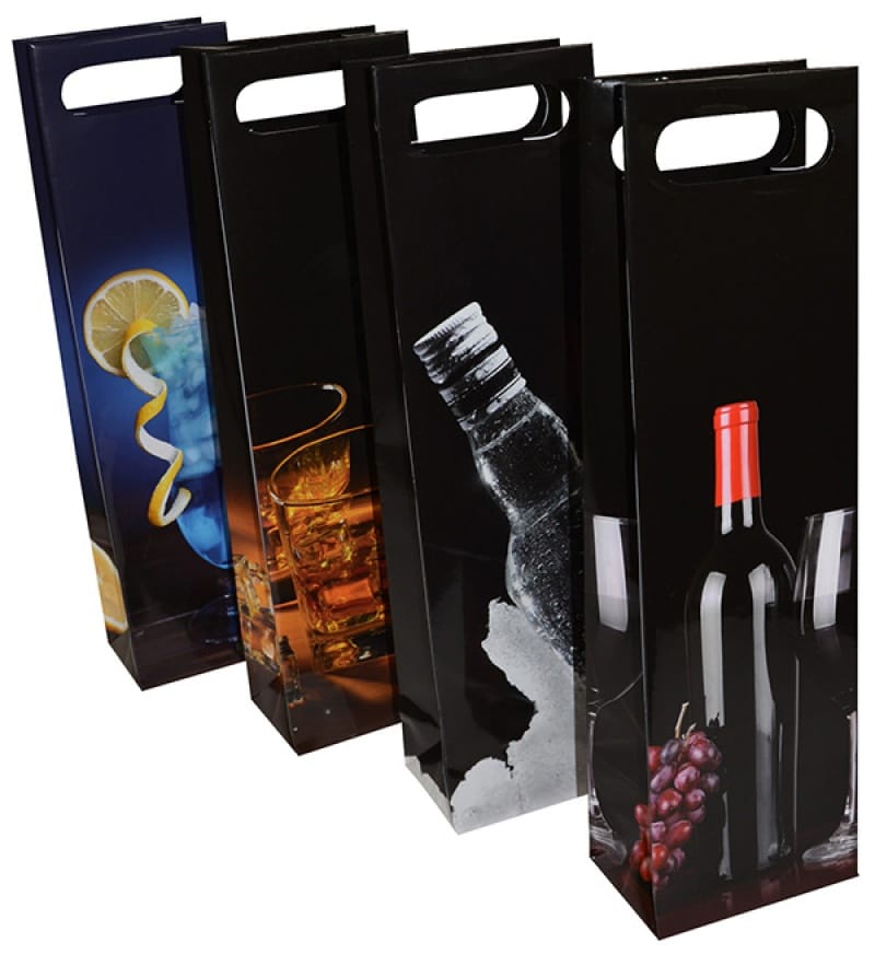 112503-72526-torebka_na_alkohol_office_products_laminowana-800w Torebka na alkohol OFFICE PRODUCTS, laminowana, 12x8x41,5cm, z rączką, mix wzorów (opakowanie 12 szt.) - obrazek 1